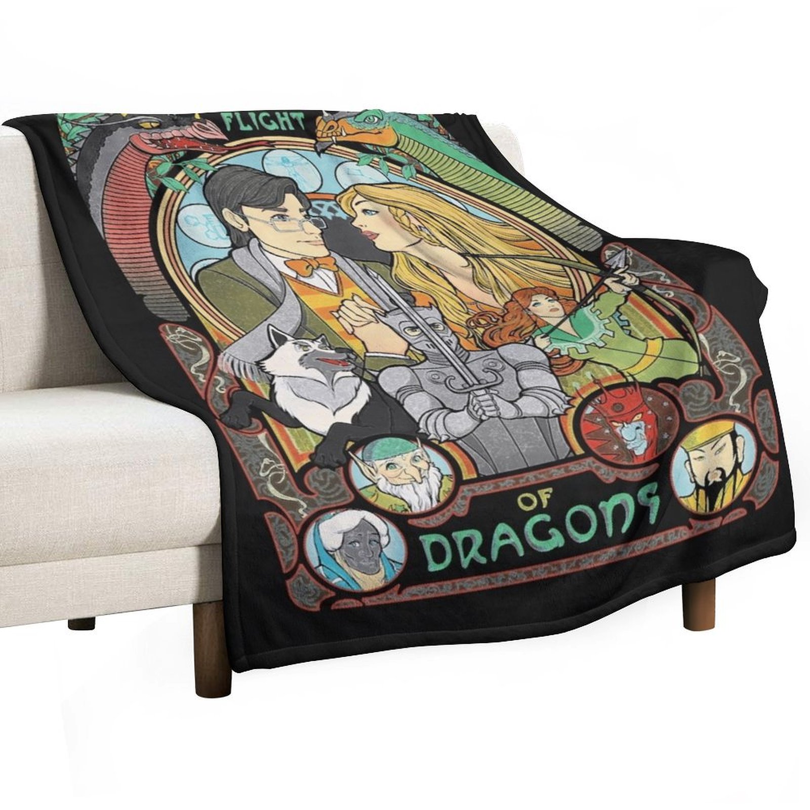 Home Decor Png - Flight of Dragons Essential T-Shirt.png Throw