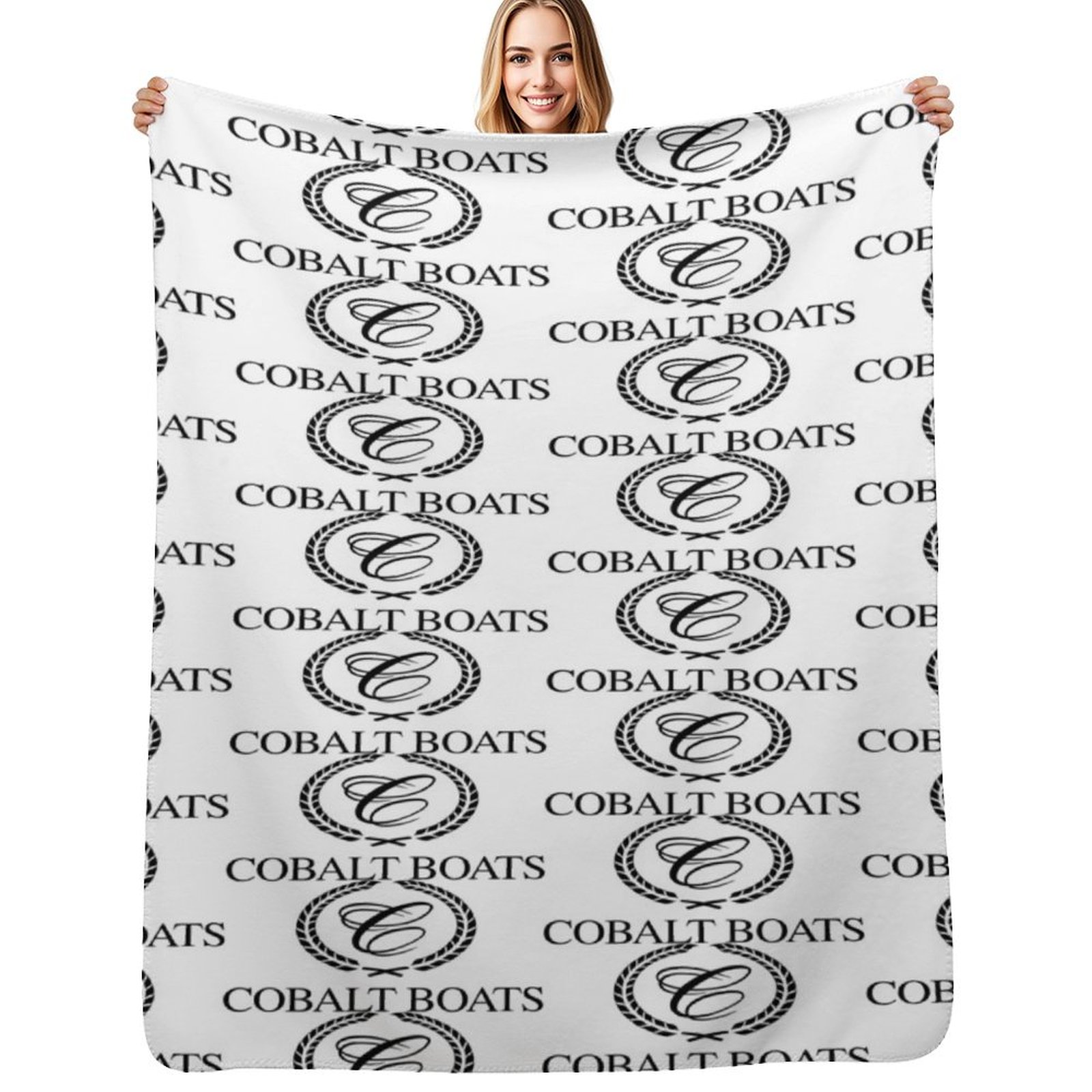 Home Decor Logo Design - Cobalt Logo Classic Cruiser Throw Blanket