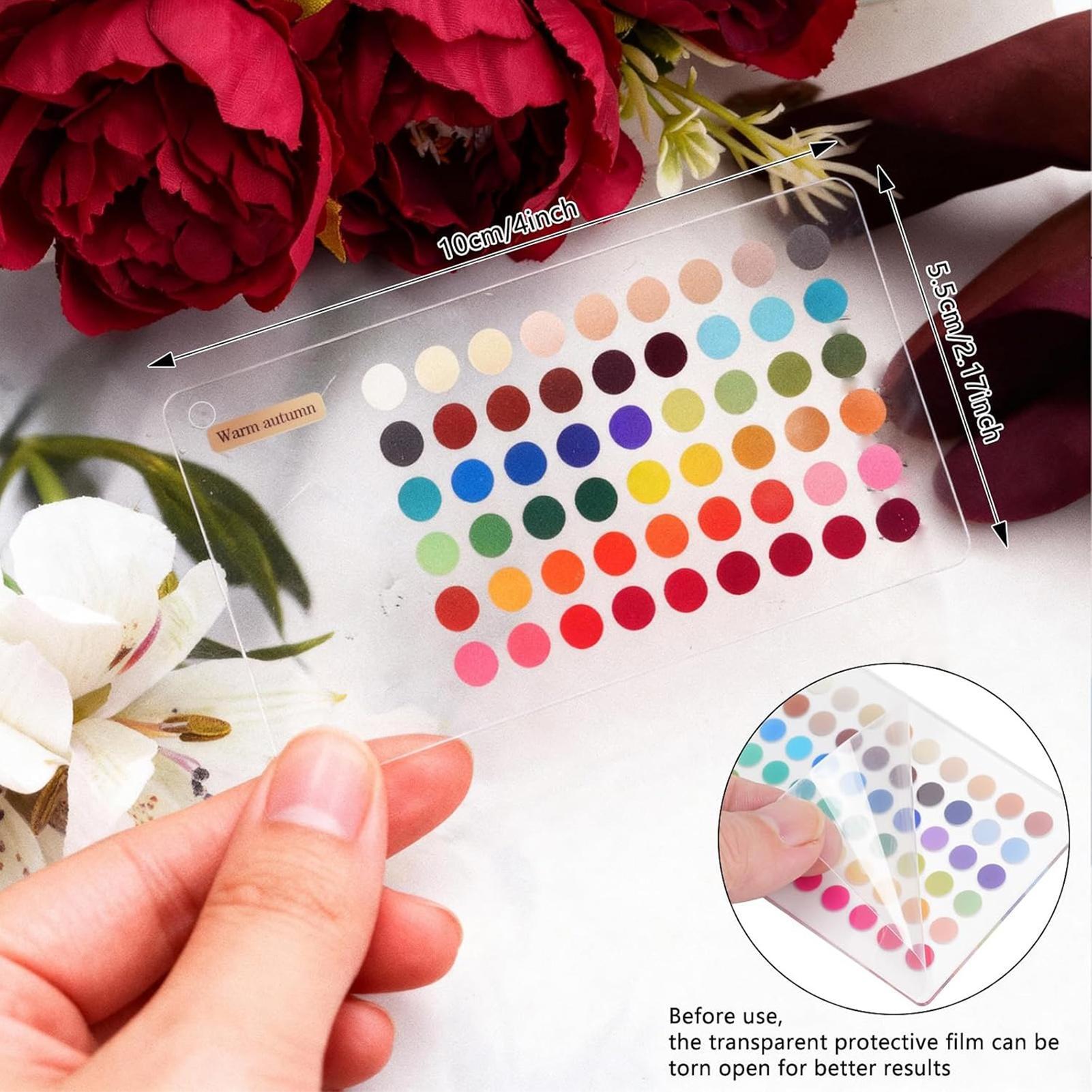 Home Decor Color Palettes - 6Pcs Soft Autumn Color Analysis Cards,