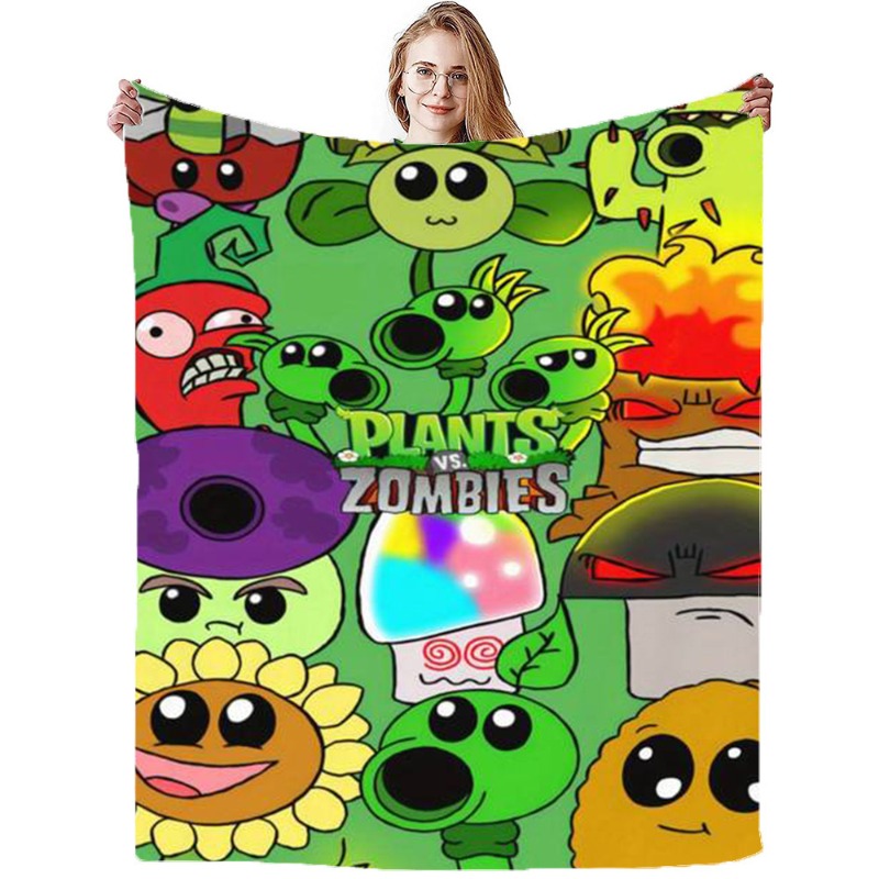 Home Decor Sofa - Plants Vs. Zombies Soft Flannel Fleece