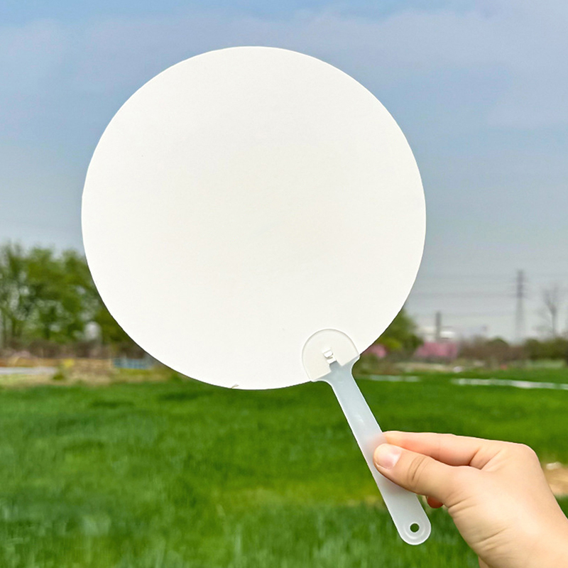 Home Decor Deals - 10pcs Round Hand Fan Blank DIY