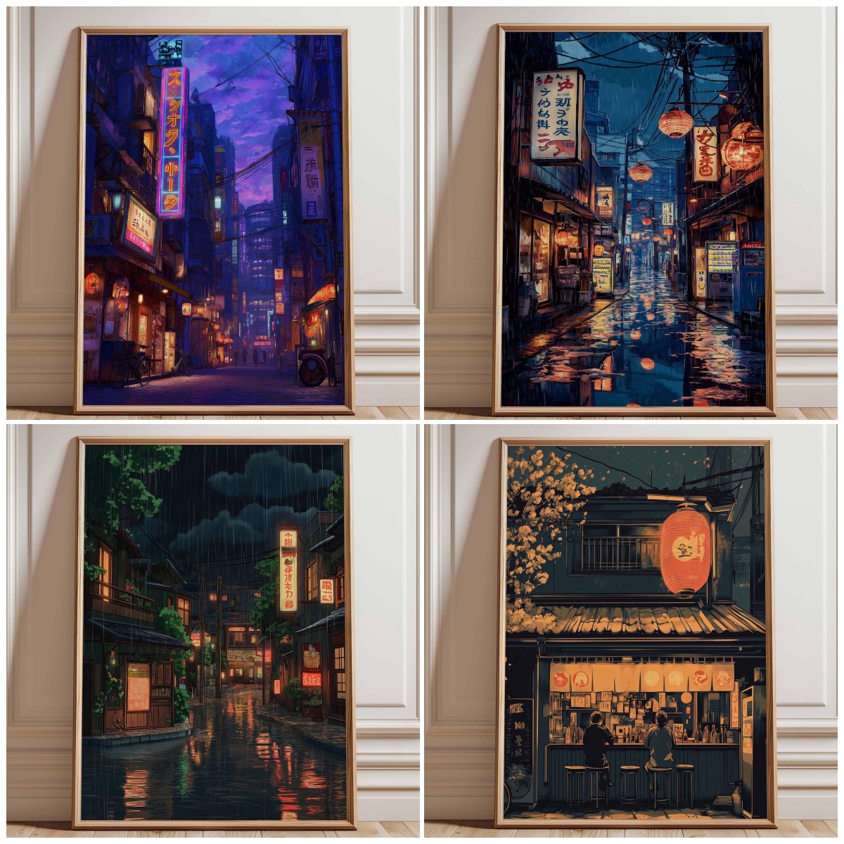 Neon Tokyo Street Poster Print - Home Decor Tokyo recension och pris