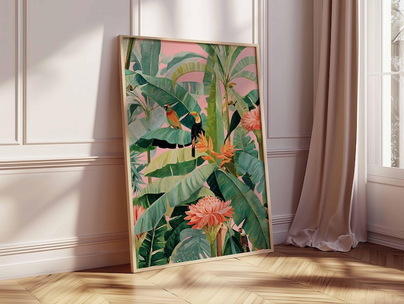 1pc Retro Tropical Canvas Post - Home Decor Design Interior recension och pris