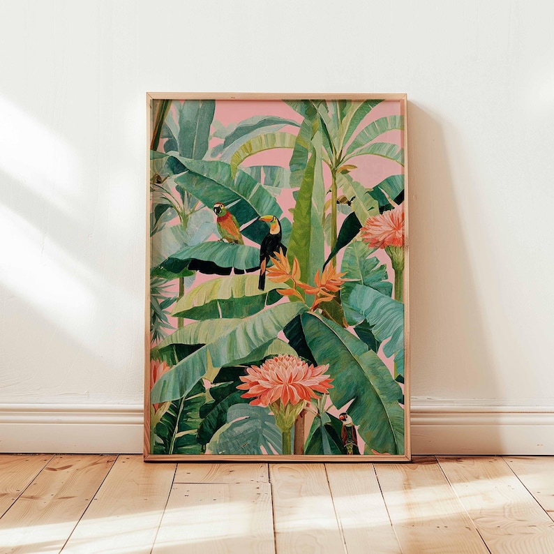 1pc Retro Tropical Canvas Post - Home Decor Design Interior recension och pris