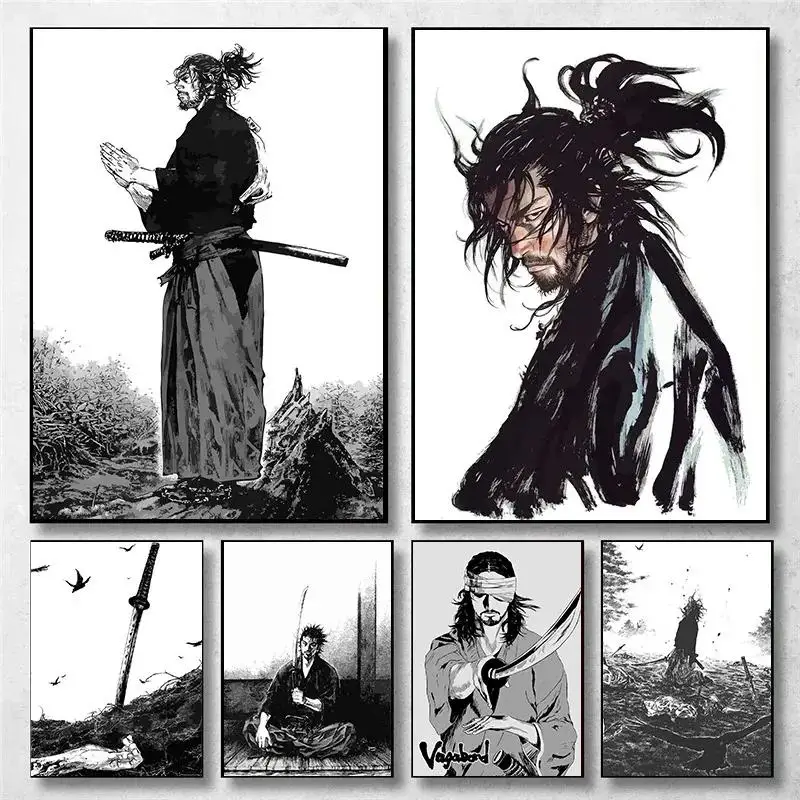 Vintage Japanese Anime Wall Ar - Home Decor Japandi recension och pris