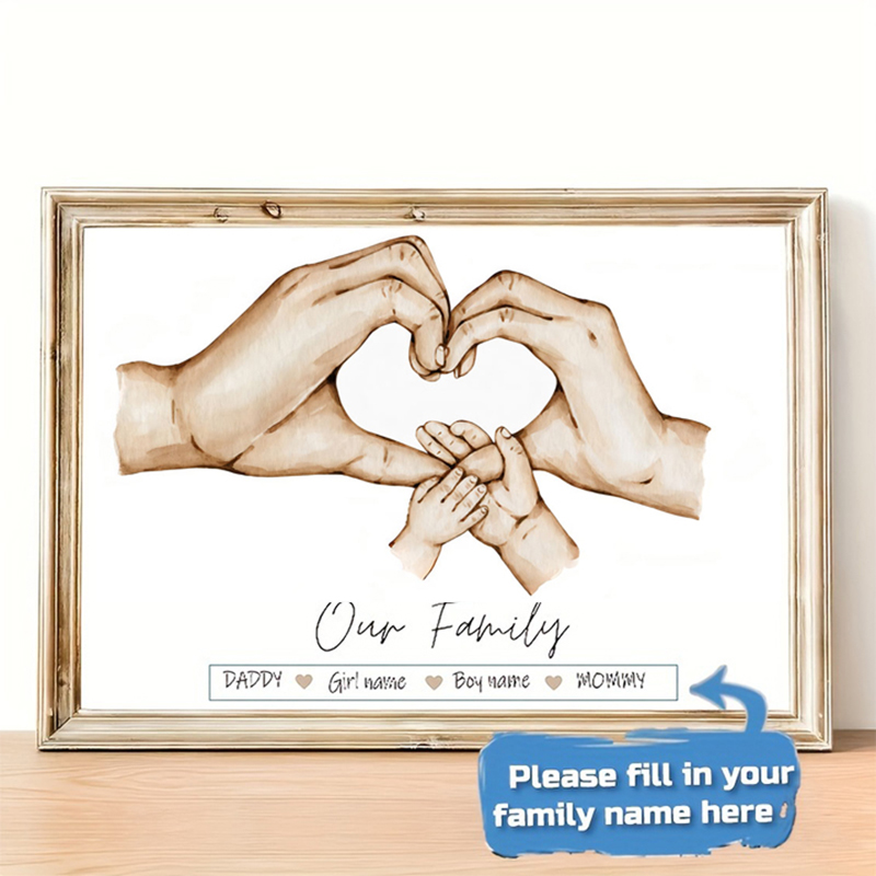 Personalized Custom Family Han - Home Decor Japandi recension och pris