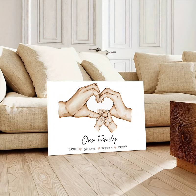 Personalized Custom Family Han - Home Decor Japandi recension och pris