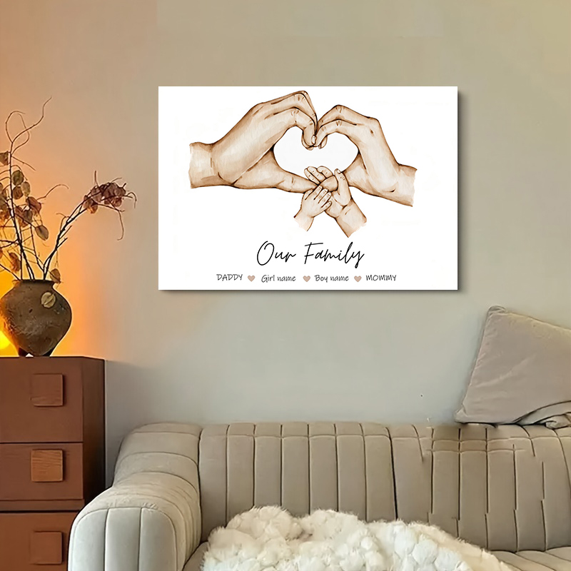 Personalized Custom Family Han - Home Decor Japandi recension och pris