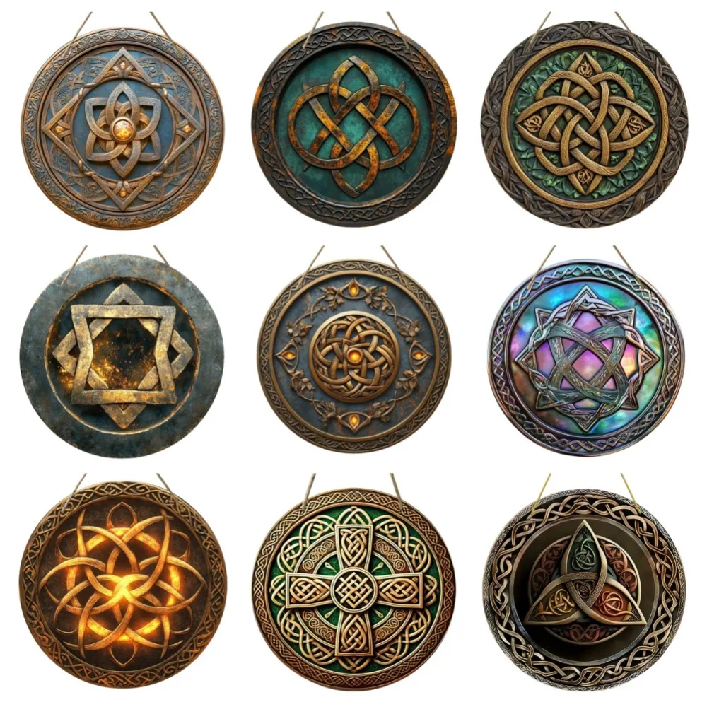 2D Retro Celtic Knot Circular  - Home Decor Logo Design recension och pris