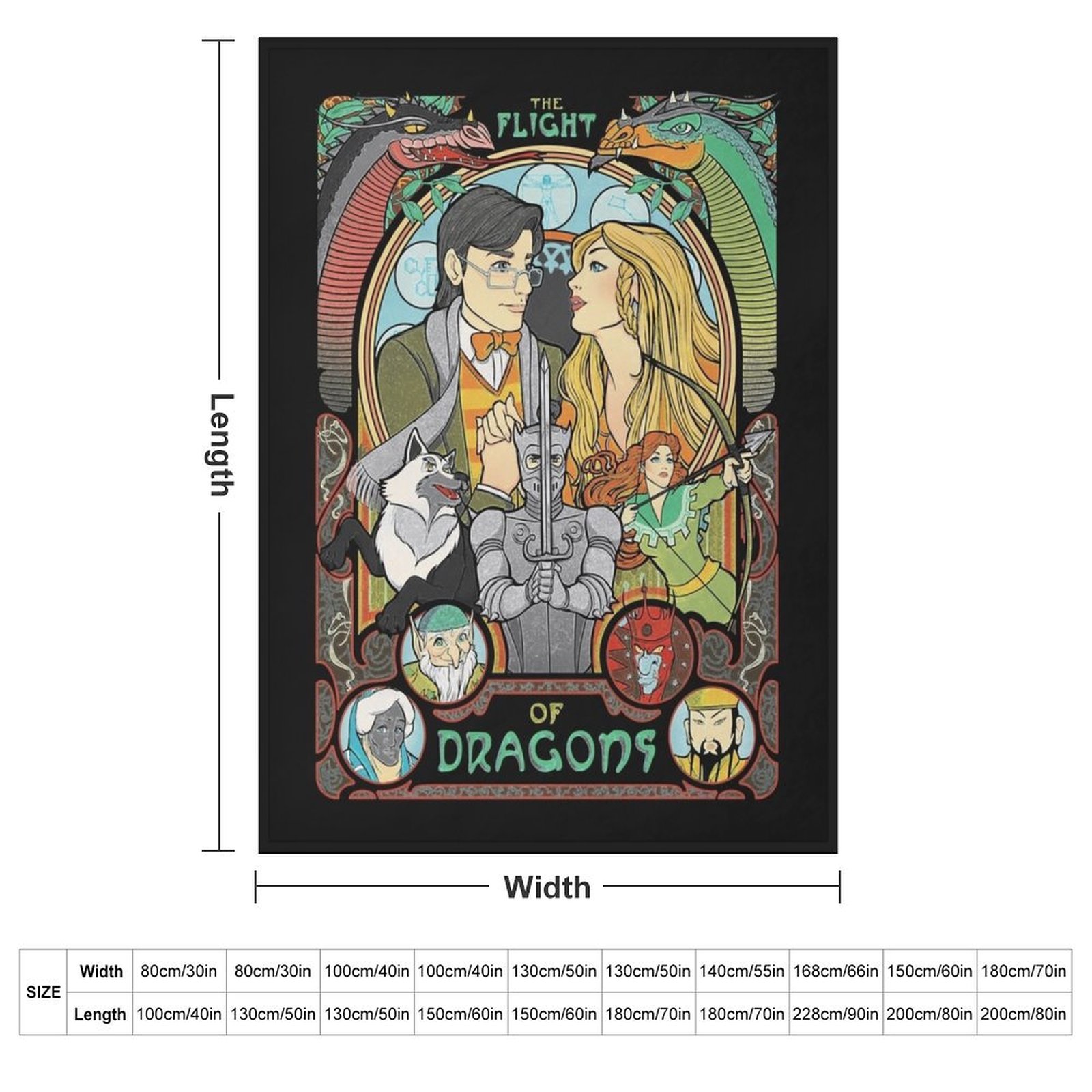Flight of Dragons Essential T- - Home Decor Png recension och pris