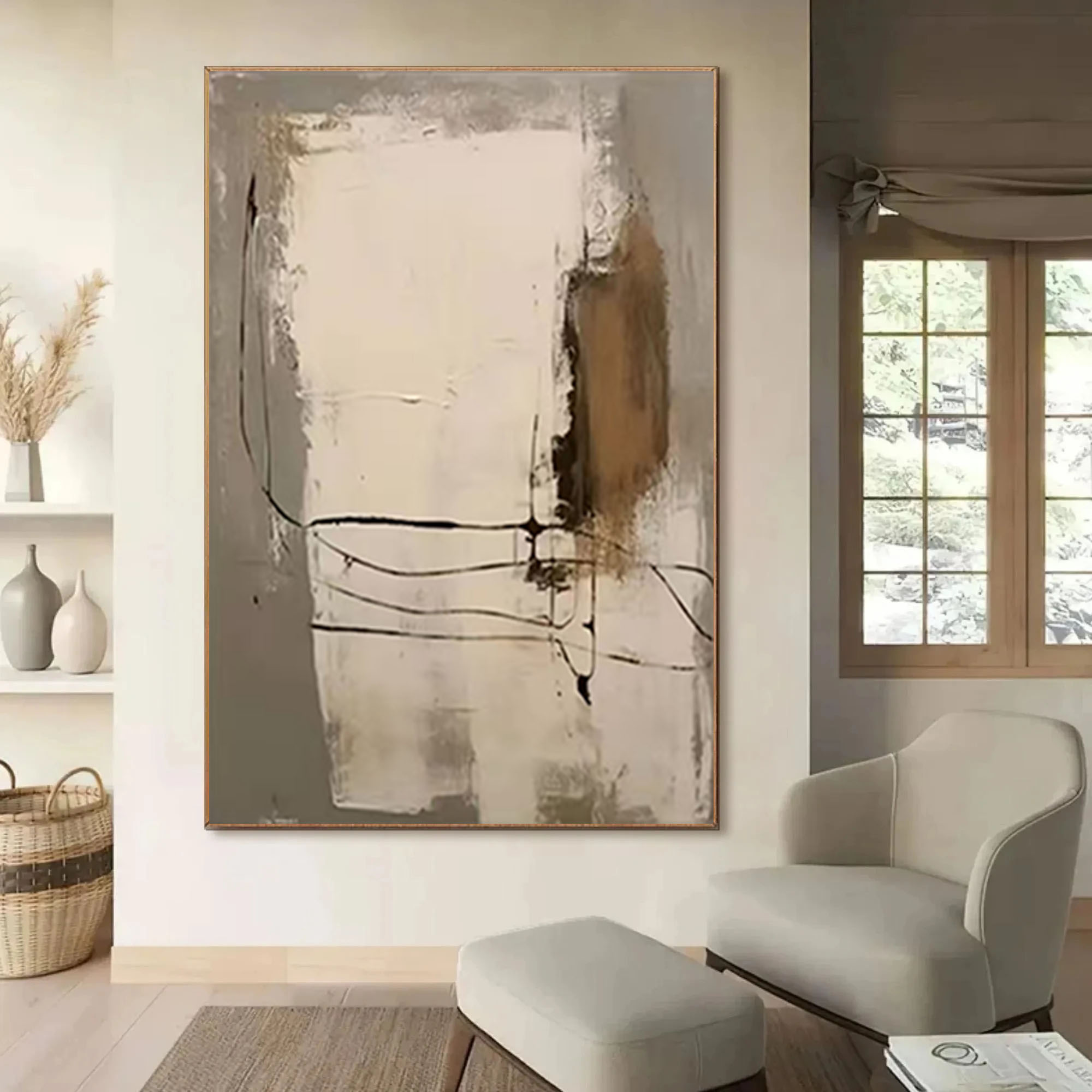 100% Hand-painted Oil Painting - Home Decor Color Palettes recension och pris