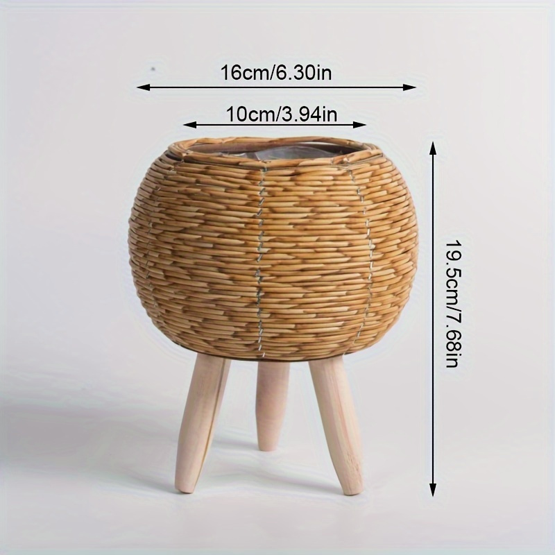 Charming Rustic Rattan Planter - Rattan Plant Basket recension och pris