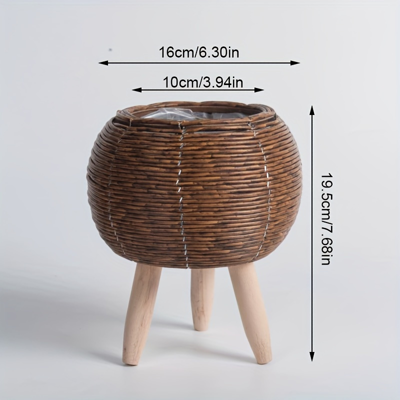 Charming Rustic Rattan Planter - Rattan Plant Basket recension och pris