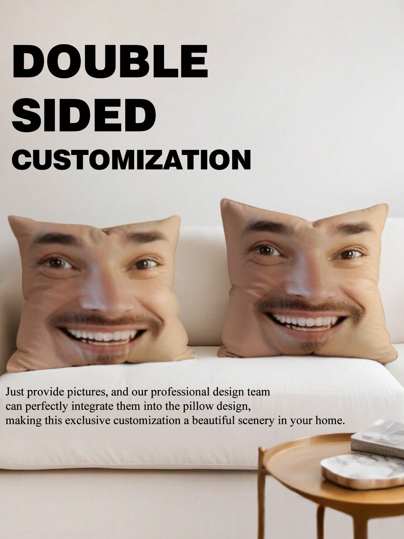 1pc Custom Face Square Pillow  - Home Decor Sofa recension och pris