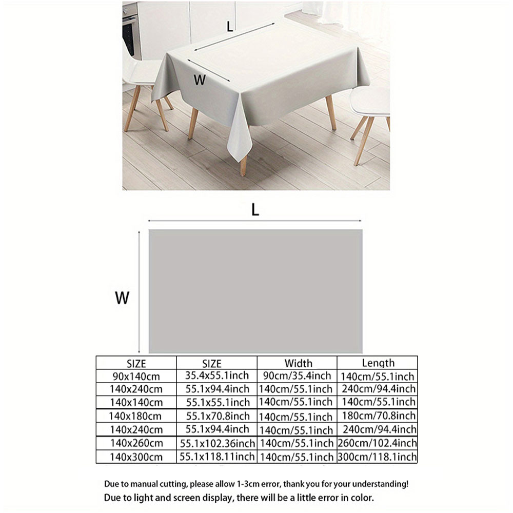 1pc, 2D Flat Printed Tableclot - Home Decor Color Palettes recension och pris