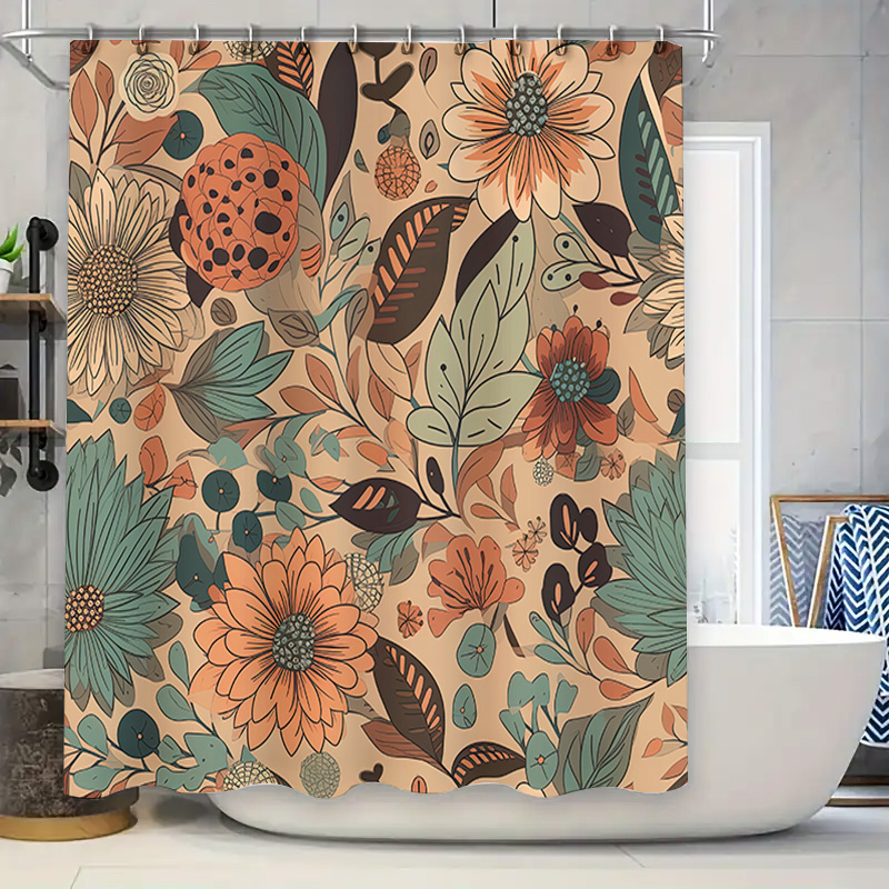 Modern Floral Shower Curtain R - Home Decor Color Palettes recension och pris