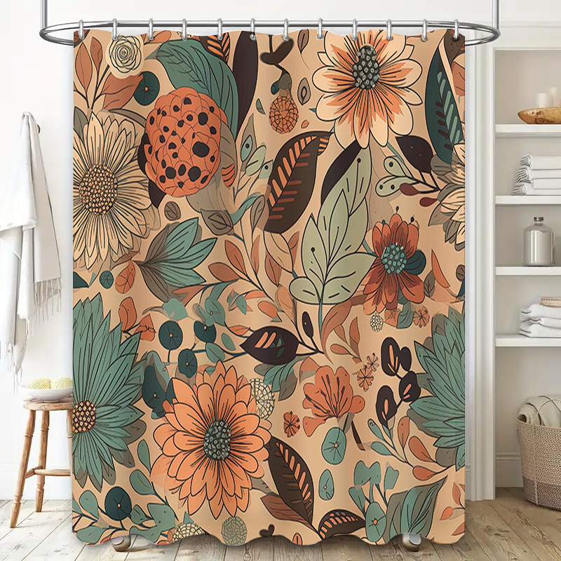 Modern Floral Shower Curtain R - Home Decor Color Palettes recension och pris