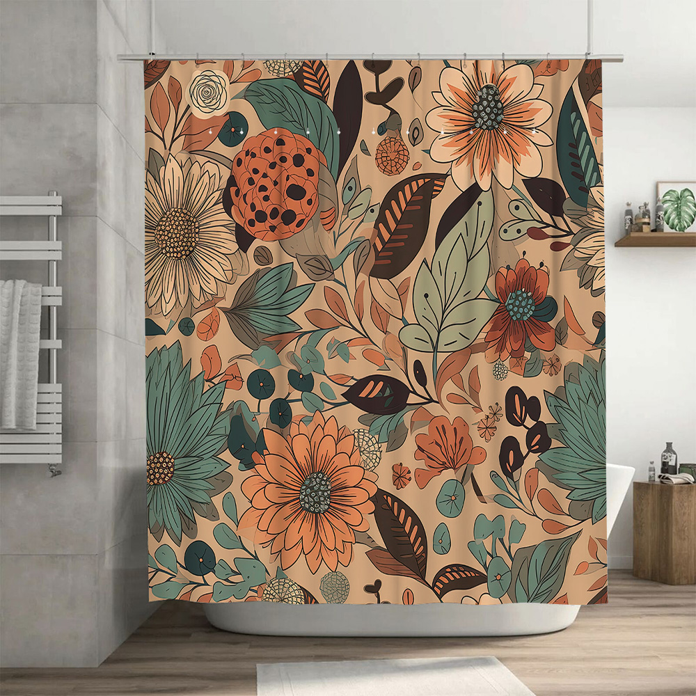 Modern Floral Shower Curtain R - Home Decor Color Palettes recension och pris
