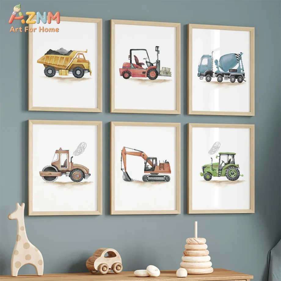 6pcs Nordic Modern cartoon car - Home Decor Japandi recension och pris