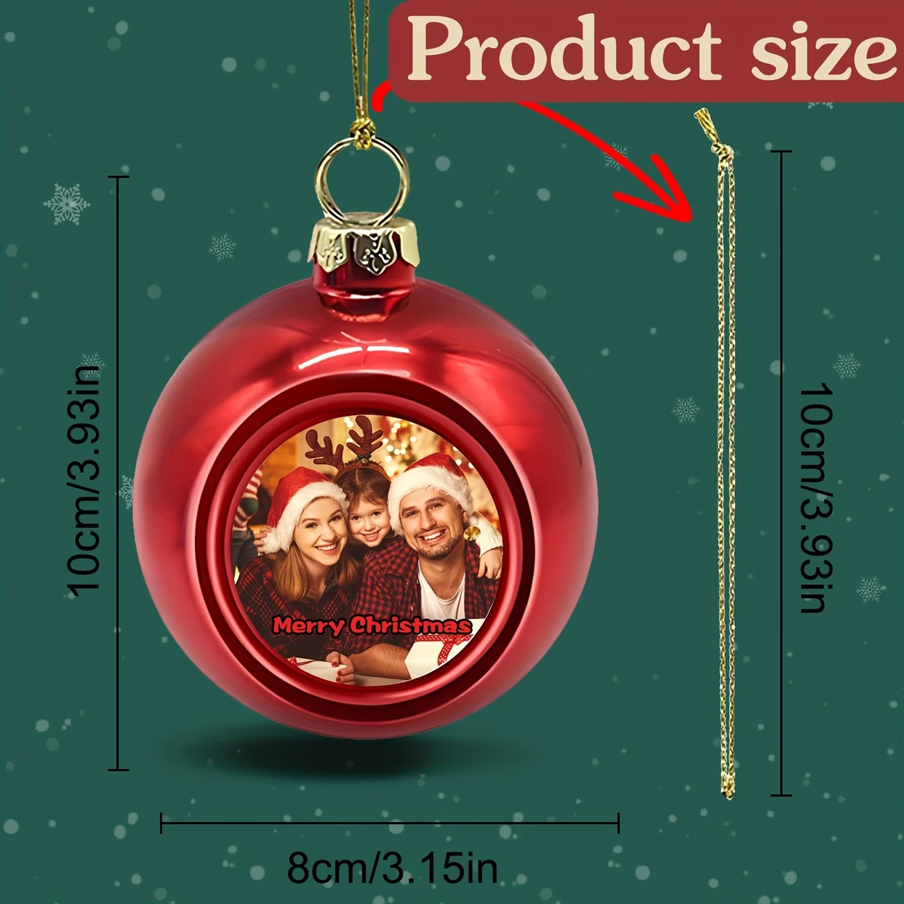 Custom Photo Christmas Ornamen - Home Decor Diy recension och pris