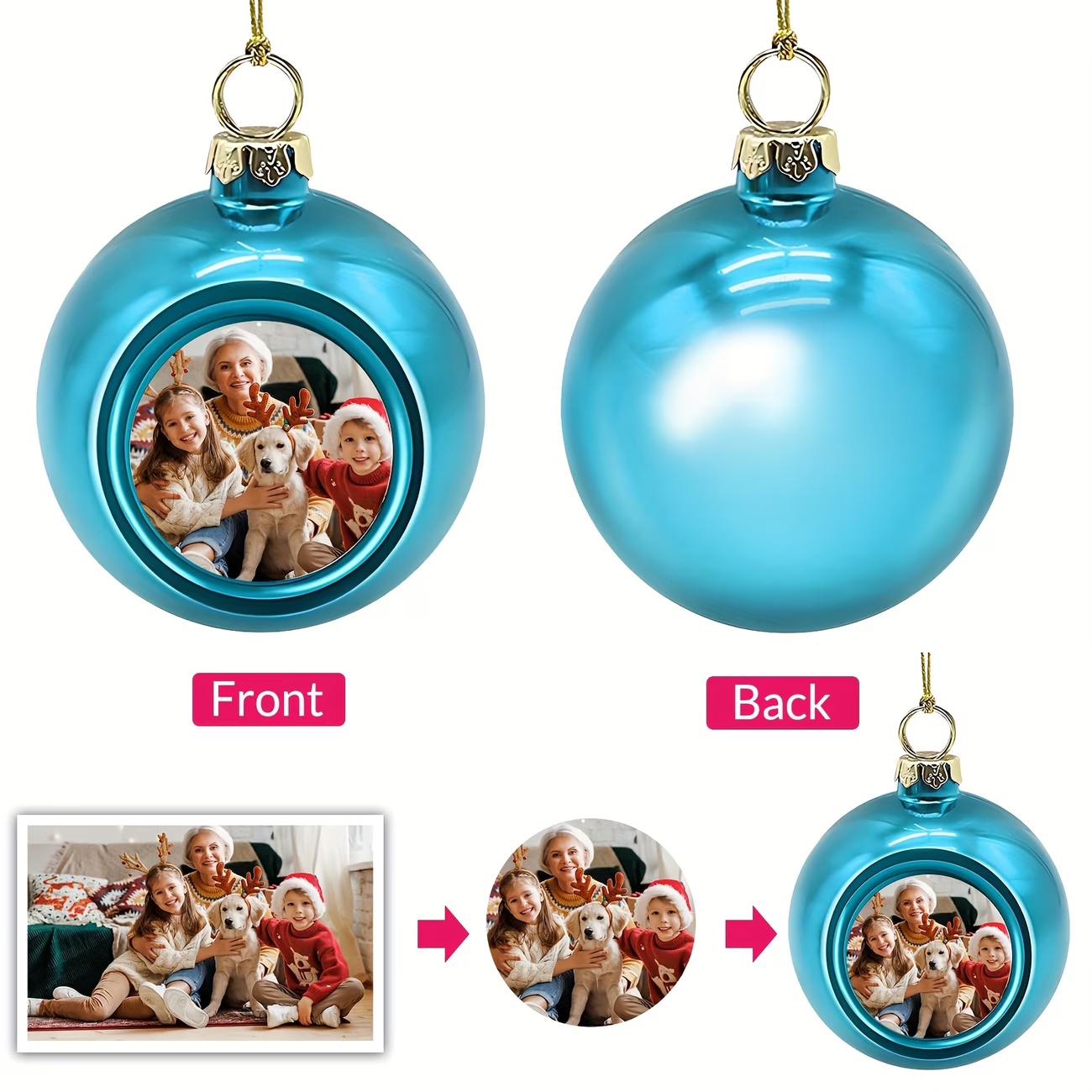 Custom Photo Christmas Ornamen - Home Decor Diy recension och pris
