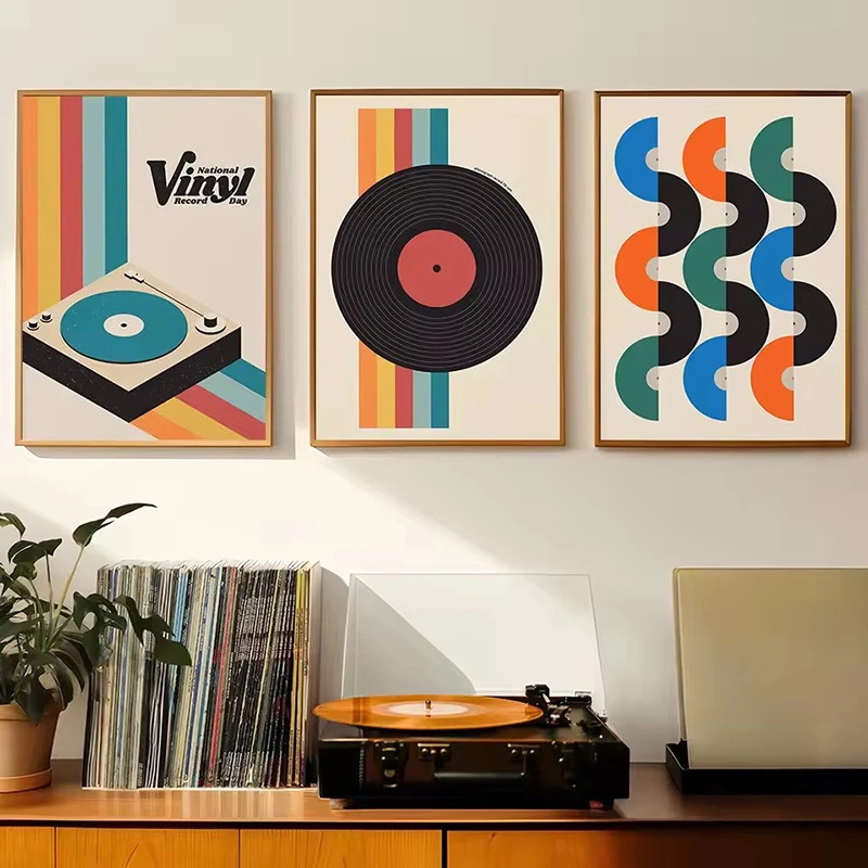 Mid Century Vinyl Record Canva - Home Decor Design Interior recension och pris