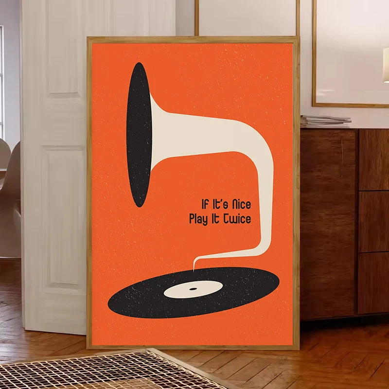 Mid Century Vinyl Record Canva - Home Decor Design Interior recension och pris
