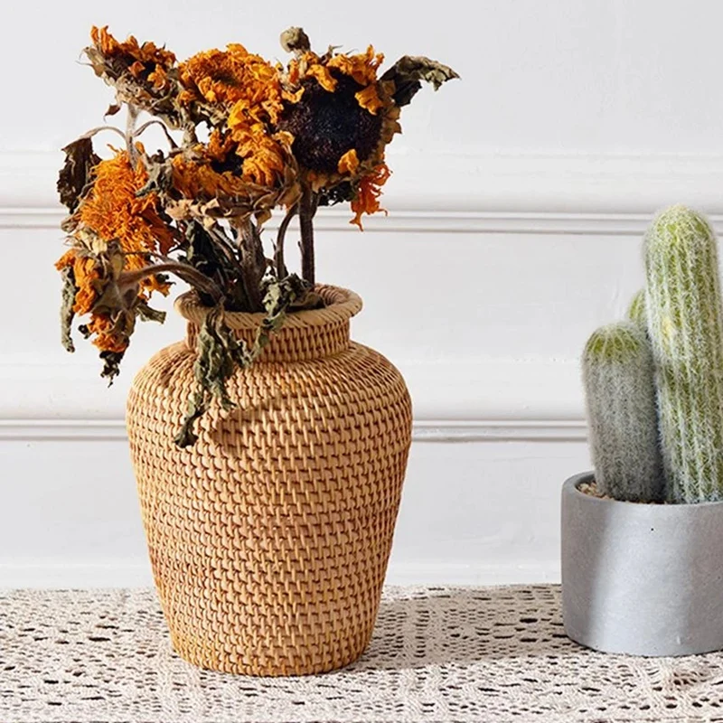 Wicker Basket Rattan Hanging F - Rattan Plant Basket recension och pris