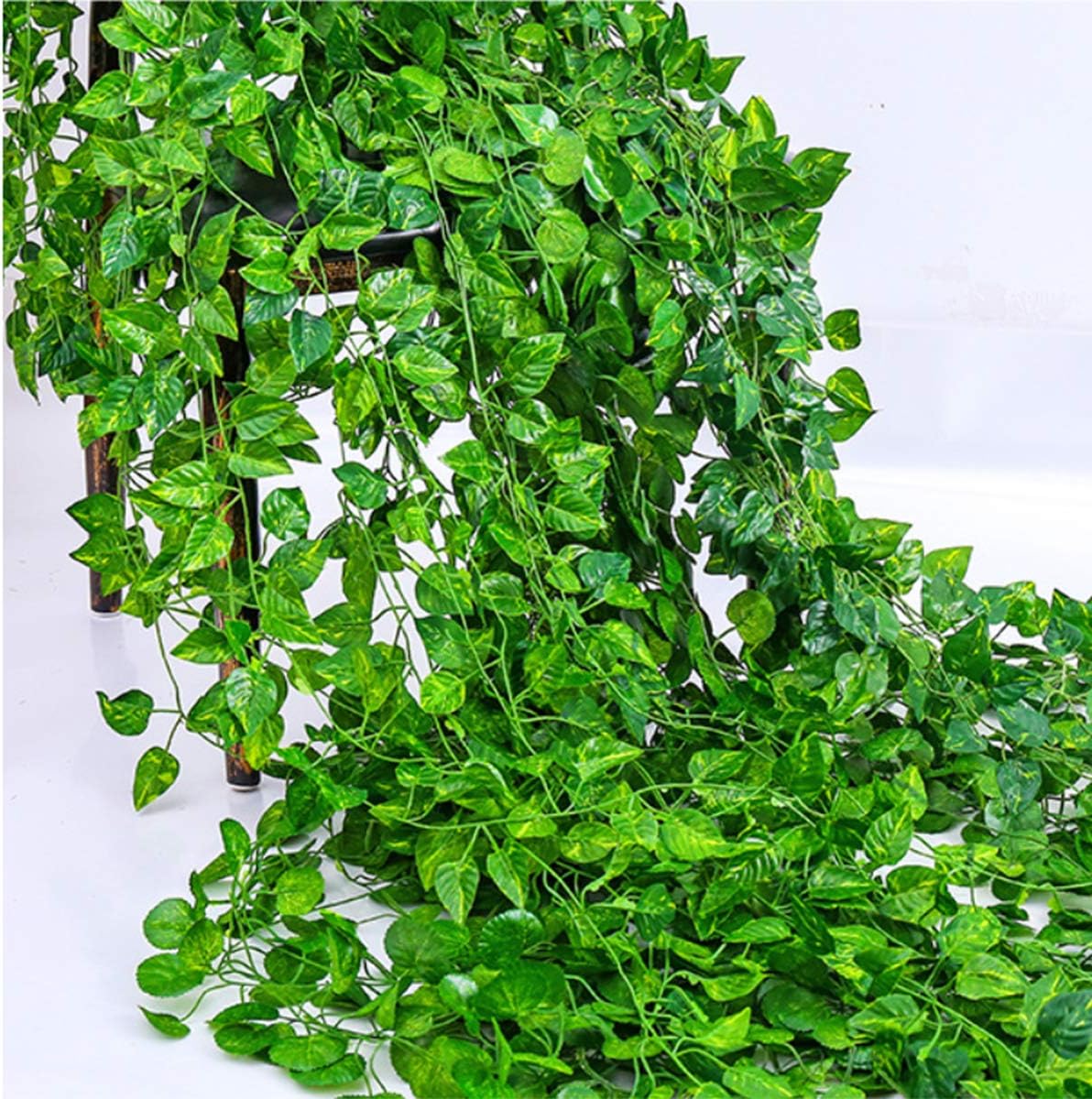 100/2M Artificial Green Ivy Vi - Rattan Plant Basket recension och pris
