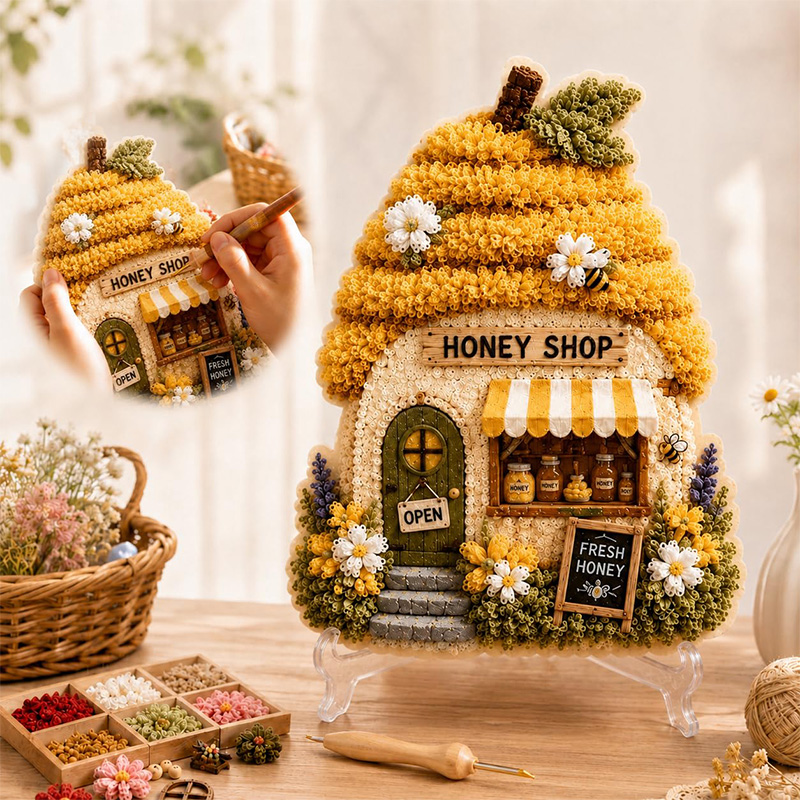 3D Mushroom House Poke Art DIY - Home Decor Diy recension och pris