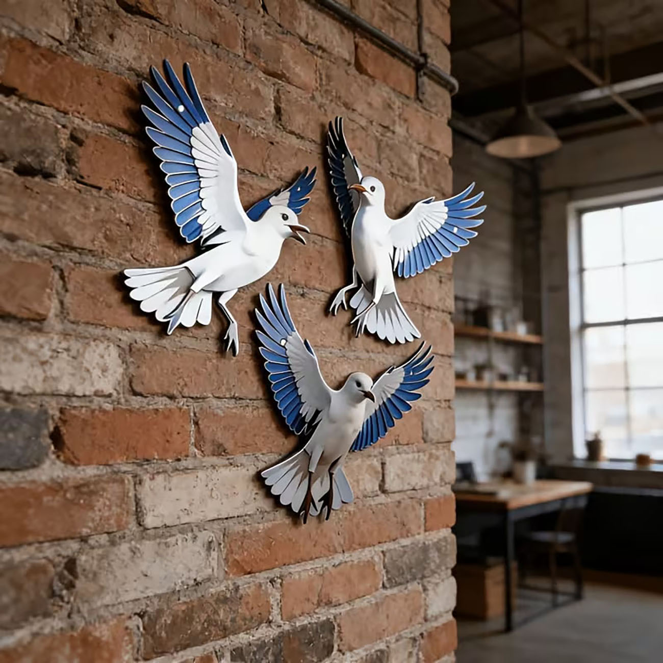3 Pcs 2D Flat Wooden Seagull W - Home Decor Nautical recension och pris