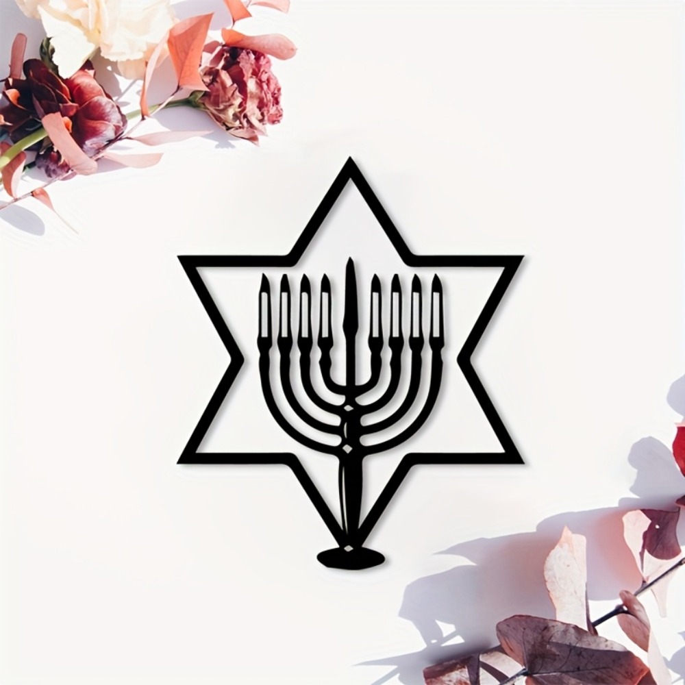CIFBUY Metal Wall Art Menorah  - Home Decor Outdoor recension och pris