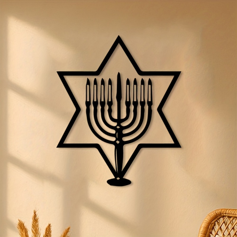 CIFBUY Metal Wall Art Menorah  - Home Decor Outdoor recension och pris