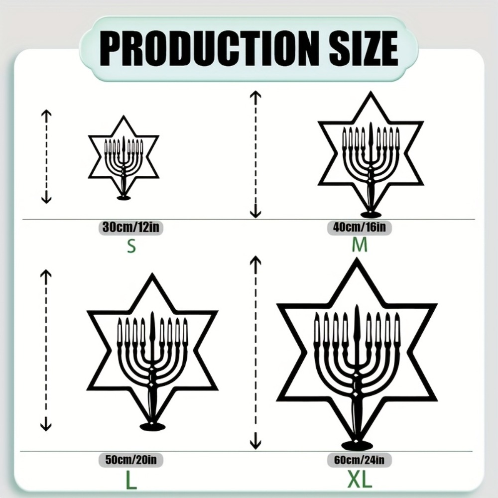 CIFBUY Metal Wall Art Menorah  - Home Decor Outdoor recension och pris