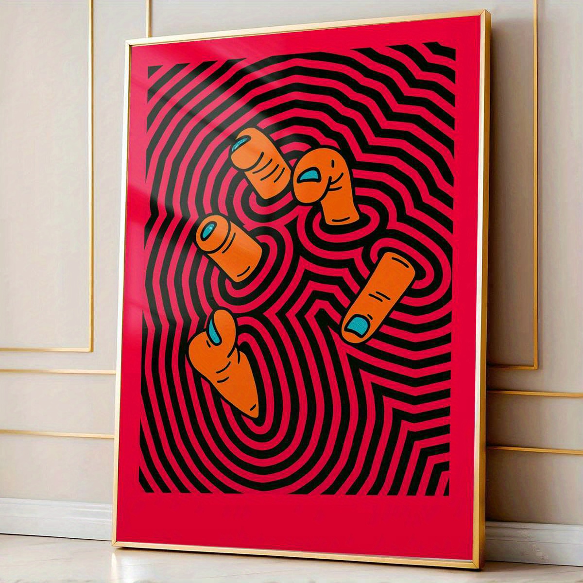 Modern Abstract Finger Art Pos - Home Decor Design Interior recension och pris