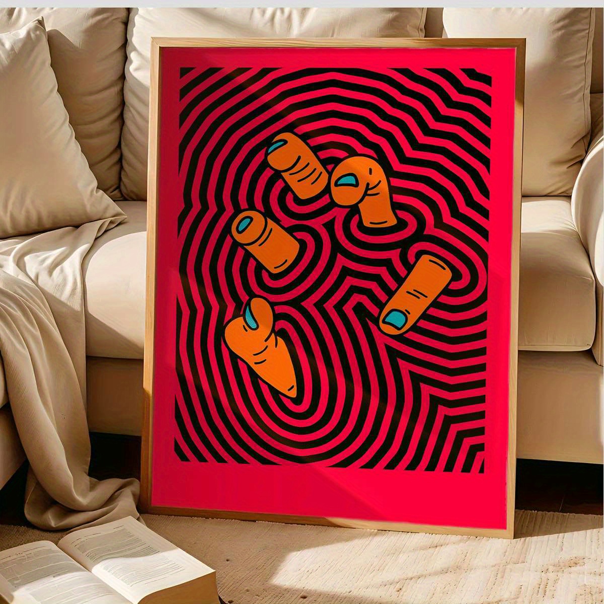 Modern Abstract Finger Art Pos - Home Decor Design Interior recension och pris