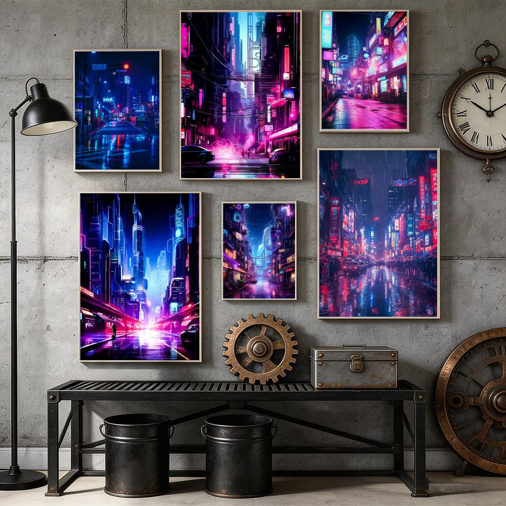Tokyo Neon Futuristic City Str - Home Decor Tokyo recension och pris