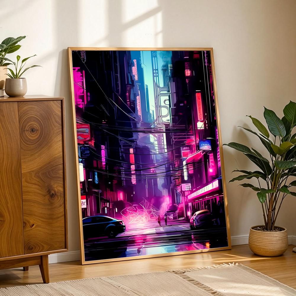 Tokyo Neon Futuristic City Str - Home Decor Tokyo recension och pris