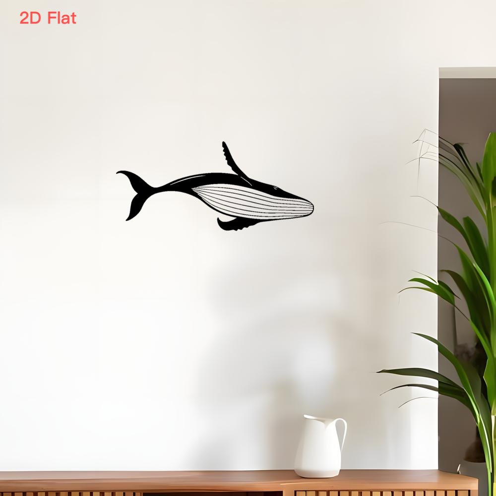 Majestic Whale Metal Wall Art  - Home Decor Nautical recension och pris