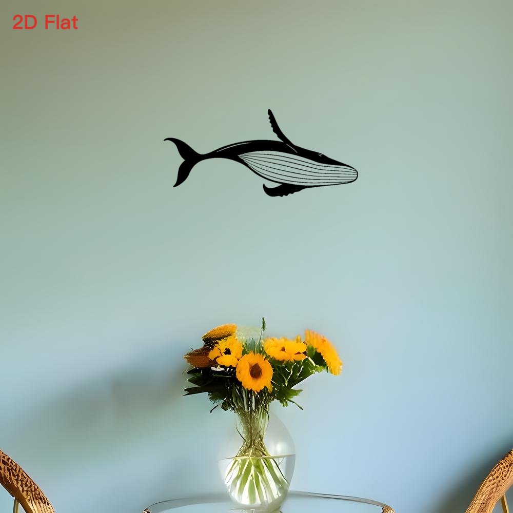 Majestic Whale Metal Wall Art  - Home Decor Nautical recension och pris