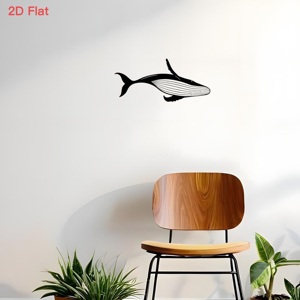 Majestic Whale Metal Wall Art  - Home Decor Nautical recension och pris