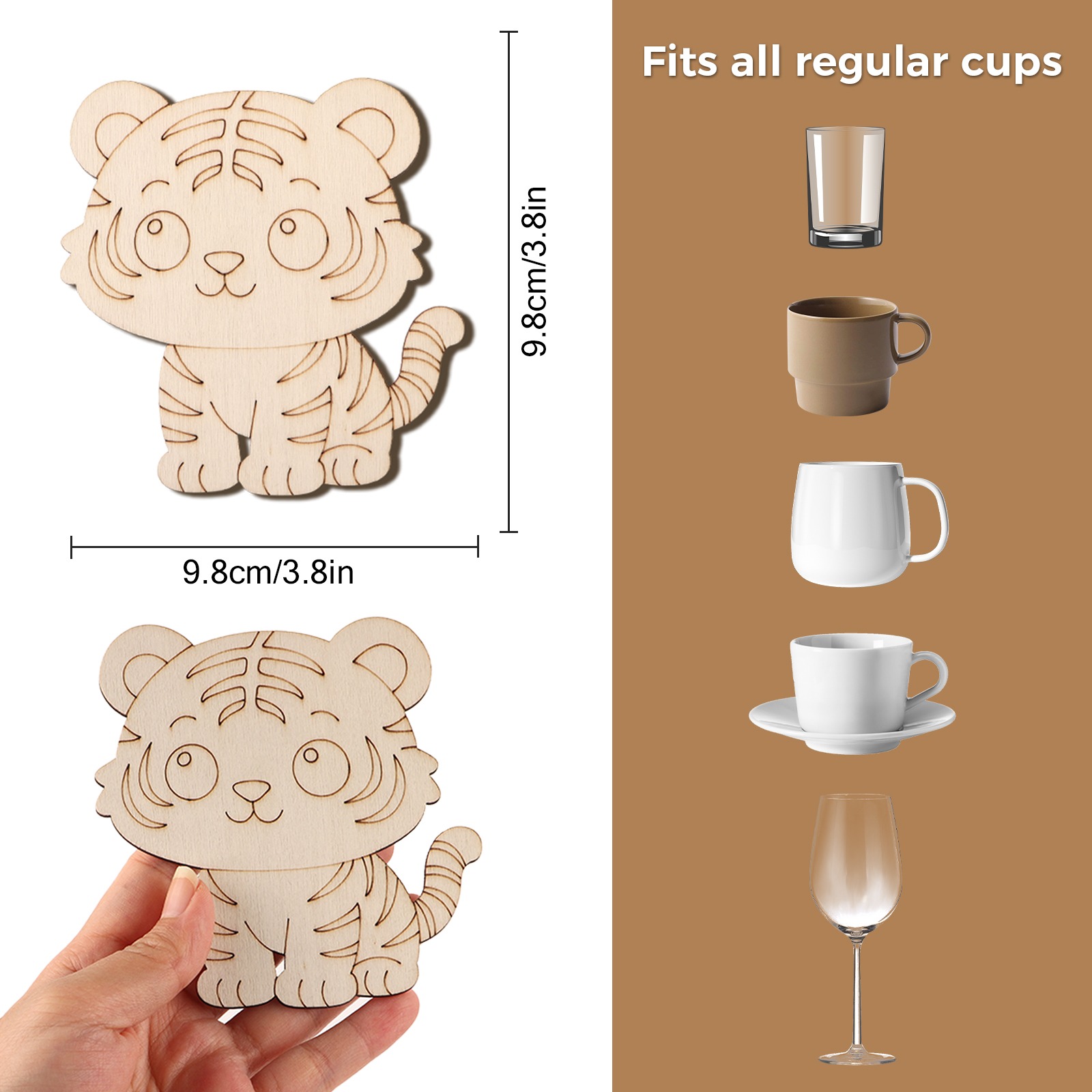 10 Pcs/set Tiger Animal Unfini - Home Decor Diy recension och pris