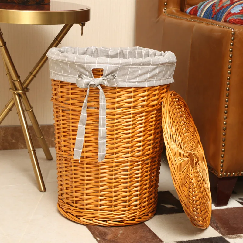 Rattan Hamper Stylish Laundry  - Rattan Plant Basket recension och pris