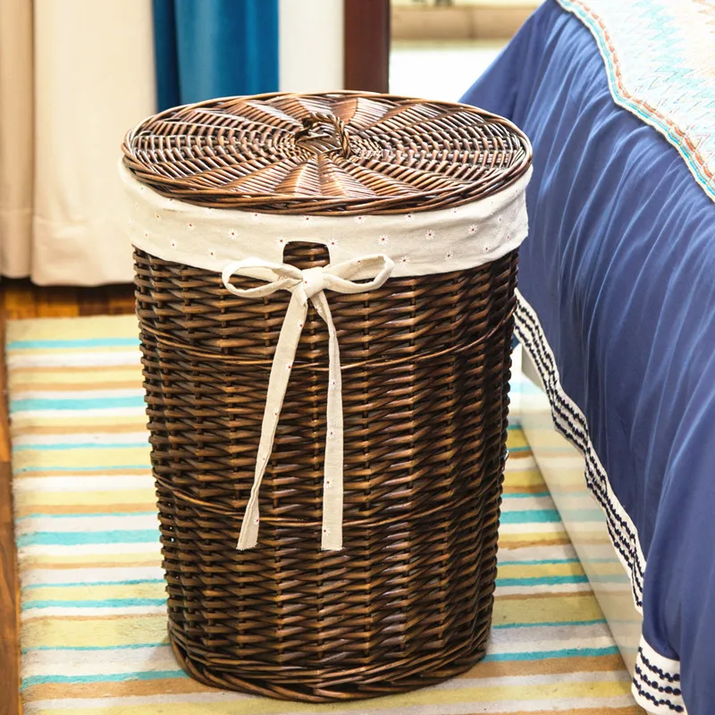 Rattan Hamper Stylish Laundry  - Rattan Plant Basket recension och pris