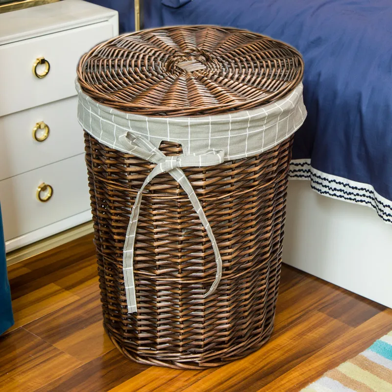 Rattan Hamper Stylish Laundry  - Rattan Plant Basket recension och pris