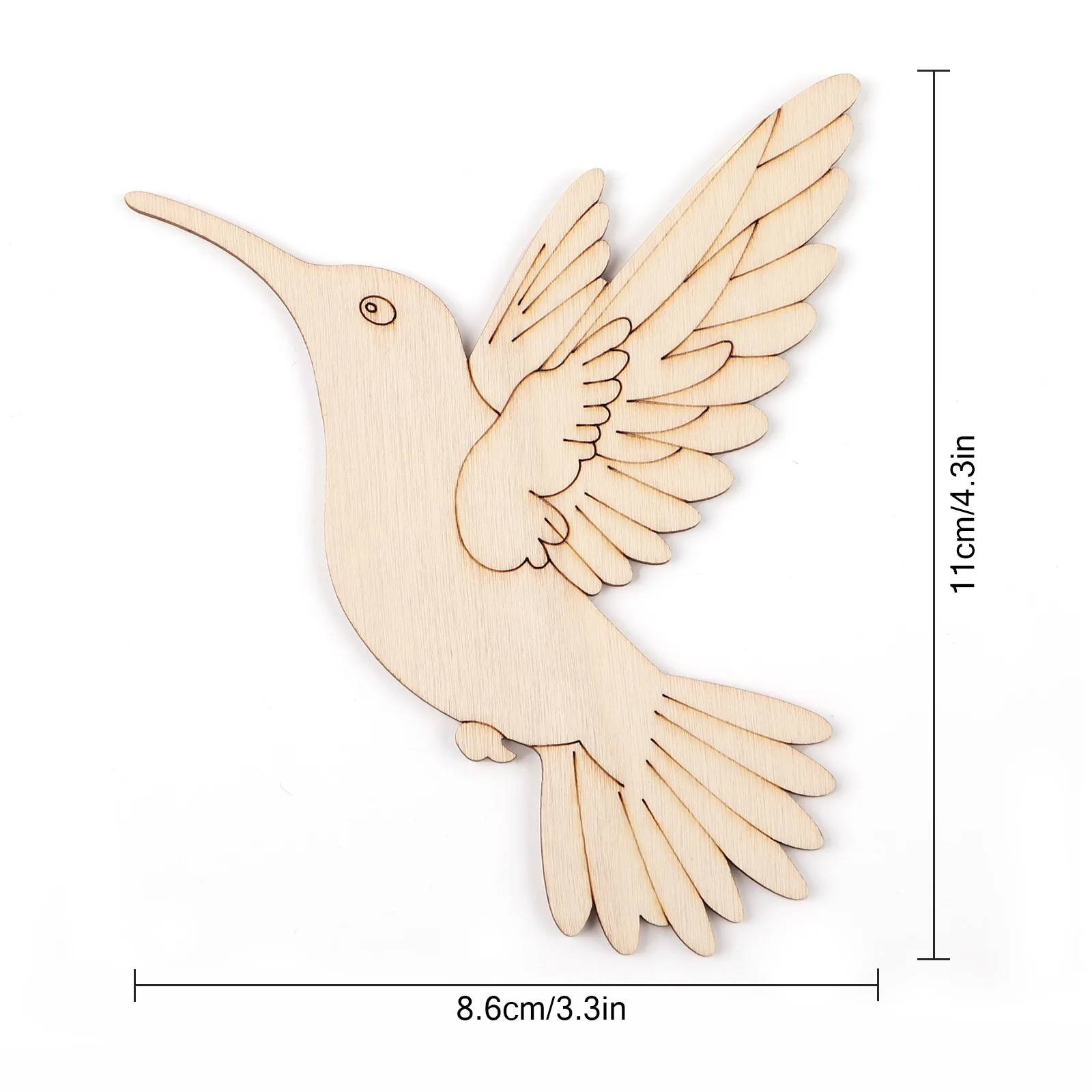 10pcs Unfinished Wood Animal B - Home Decor Diy recension och pris