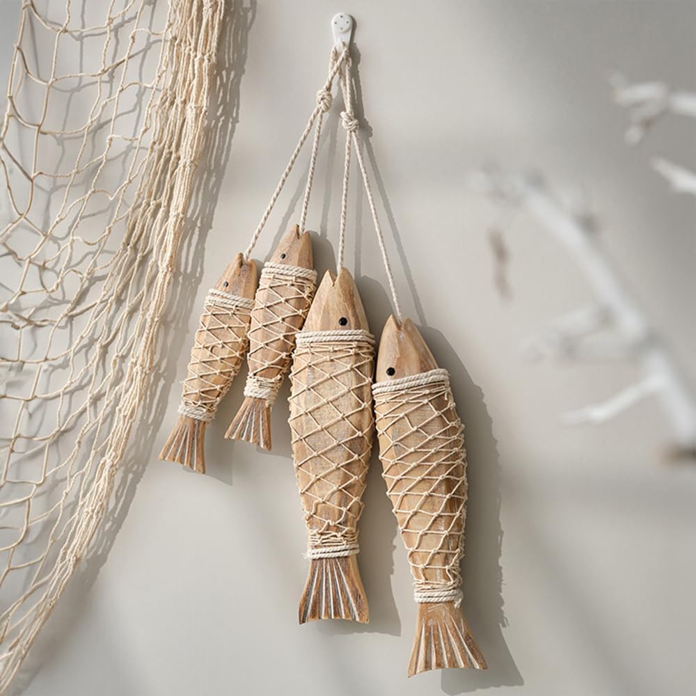 Carved Antique Wood Fish Wall  - Home Decor Nautical recension och pris