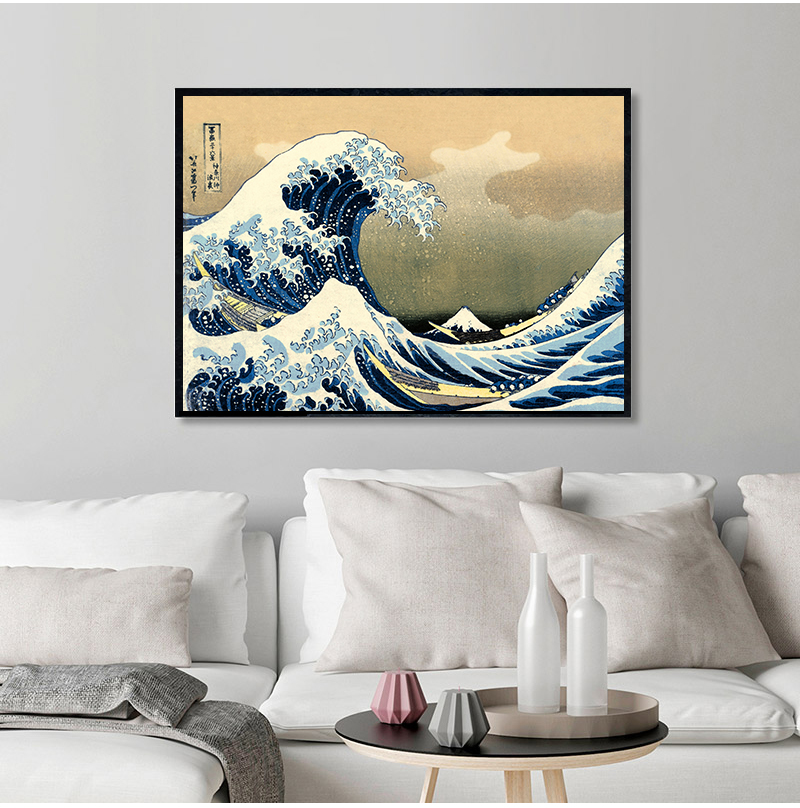 1pc frameless The Great Wave o - Home Decor Japandi recension och pris