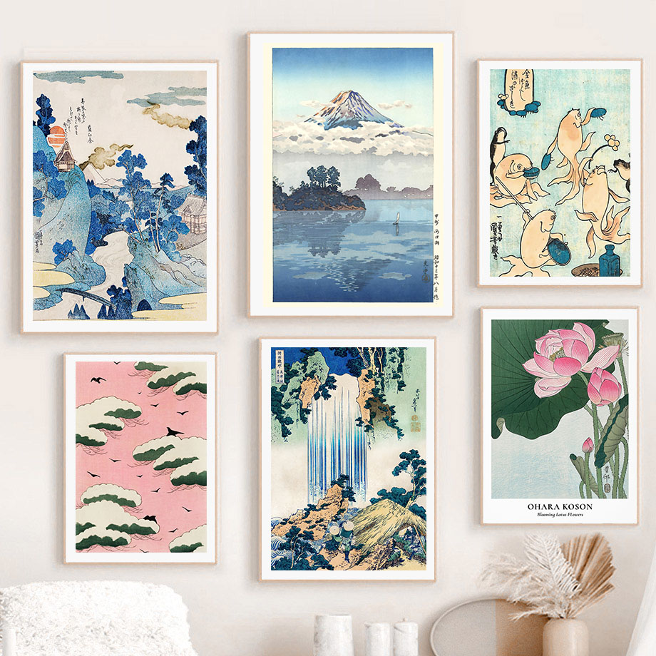 Hokusai Ohara Koson Japanese A - Home Decor Japandi recension och pris
