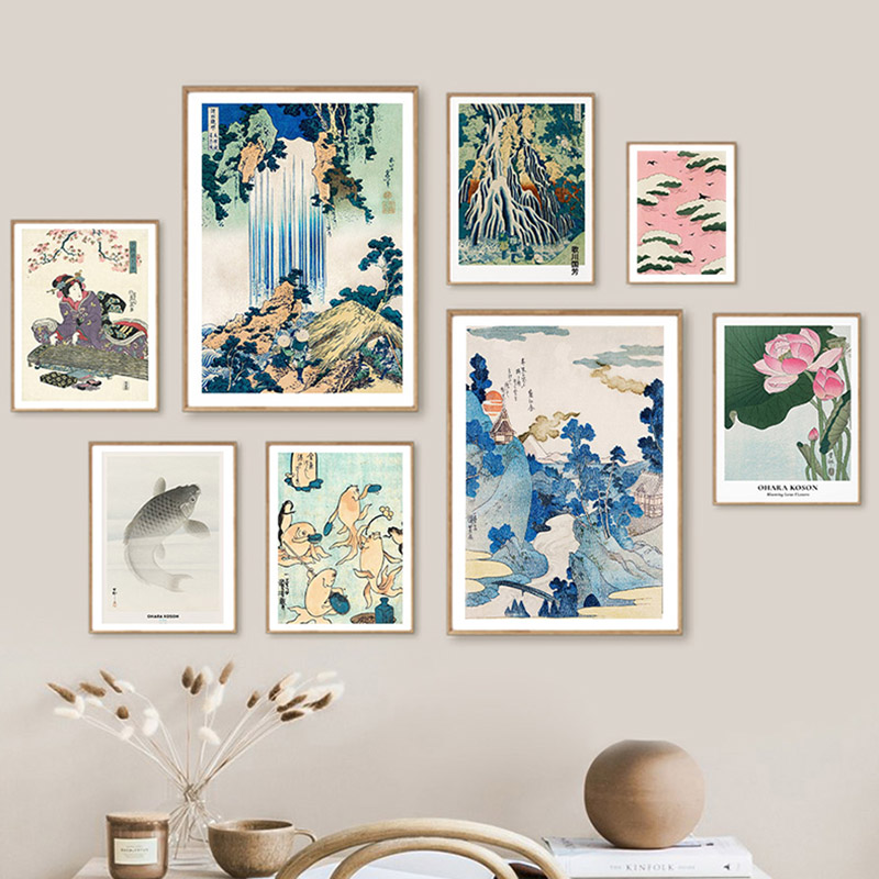 Hokusai Ohara Koson Japanese A - Home Decor Japandi recension och pris
